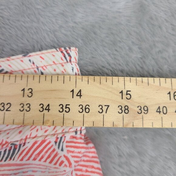 Columbia PFG Tropical Print Shorts Women's Size Small Orange and White - Picture 7 of 10
